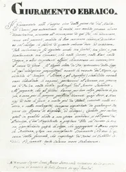 Giuramento ebraico, pagina da 